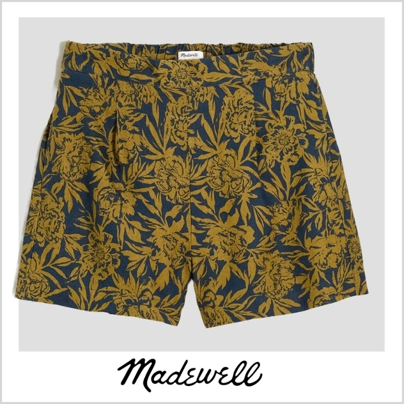 Madewell Women's Floral Print Linen Shorts Size XXS